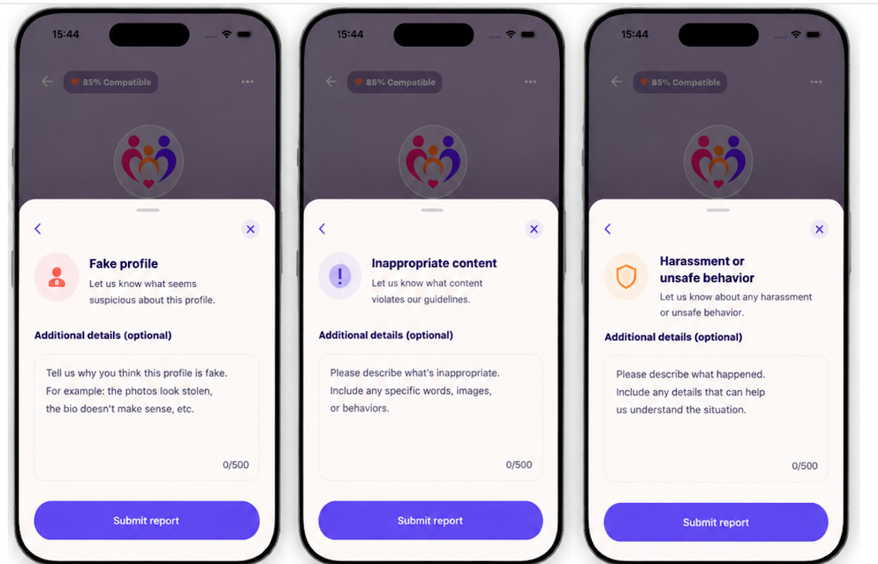Vida messages and AI-assisted conversation starter screens